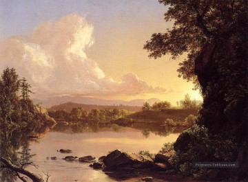 Scène sur le paysage de Catskill Creek à New York Fleuve Hudson Frederic Edwin Church Peinture à l'huile